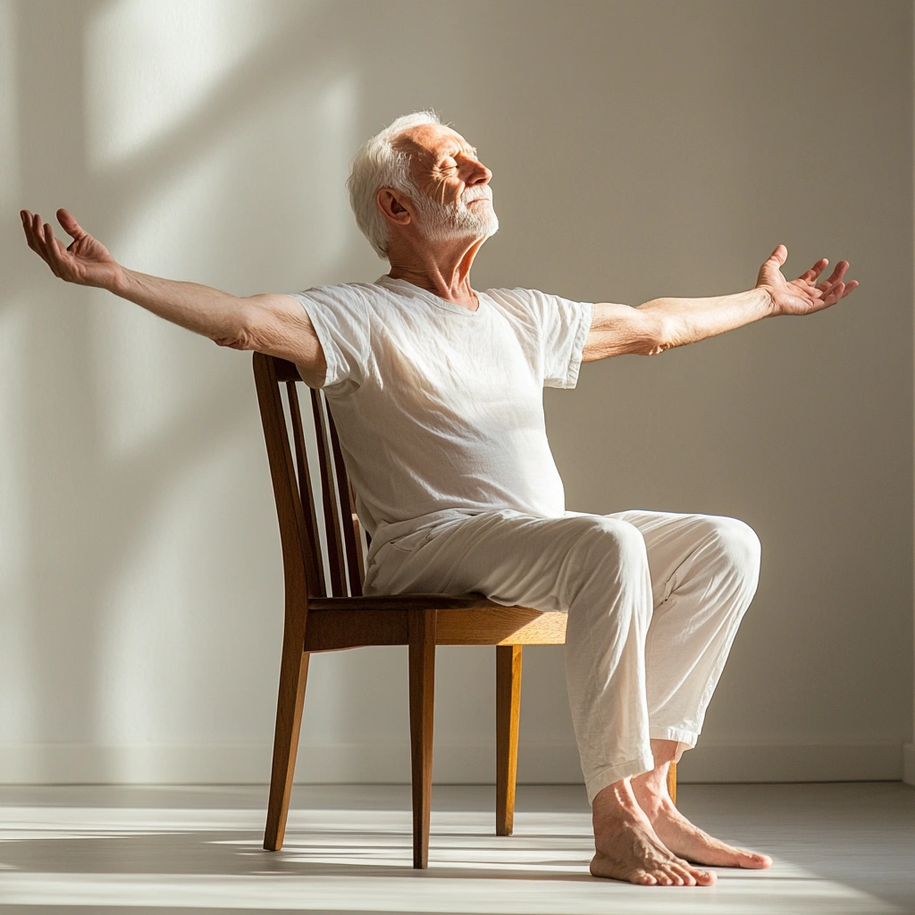 Йога на стільці для людей з обмеженою рухливістю